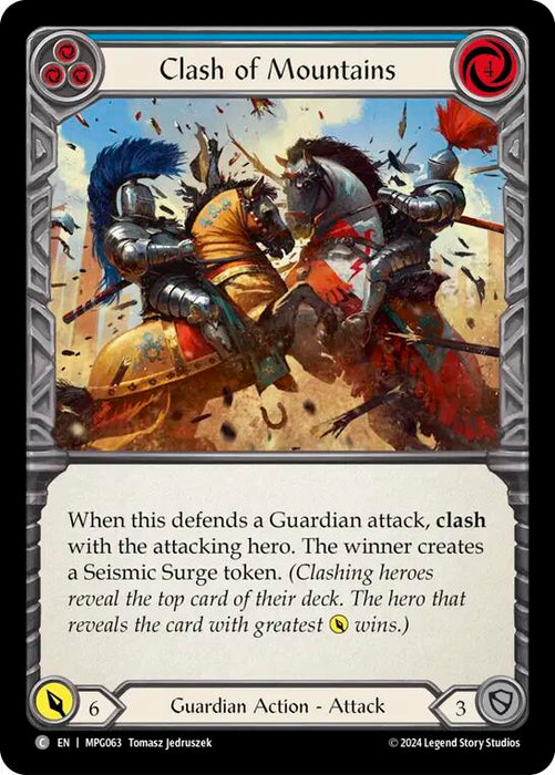Clash of Mountains (Blue) [MPG063] (Mastery Pack Guardian)  Rainbow Foil