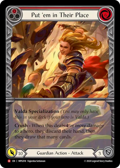 Put 'Em In Their Place (Extended Art) [MPG018] (Mastery Pack Guardian)  Rainbow Foil