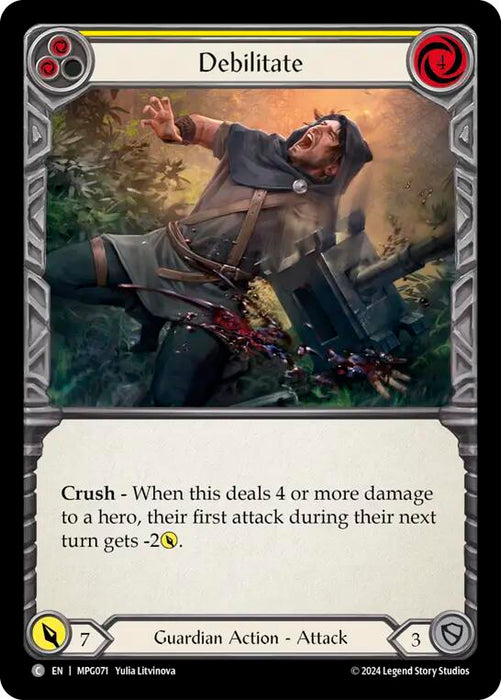 Debilitate (Yellow) [MPG071] (Mastery Pack Guardian)