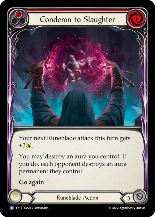 Condemn to Slaughter (Red) [AVS013] (Armory Deck: Legends Viserai)