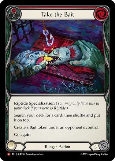 Take the Bait (Red) [SUP258] (Super Slam)  Rainbow Foil