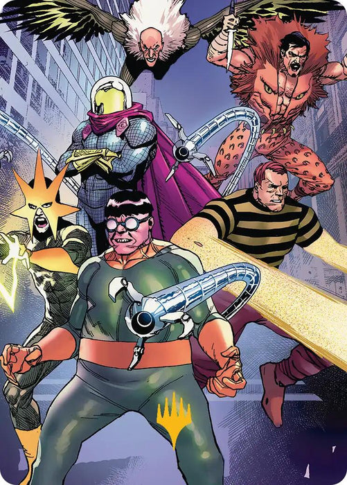 Behold the Sinister Six! Art Card (45/54) (Gold-Stamped Planeswalker Symbol) [Marvel's Spider-Man Art Series]