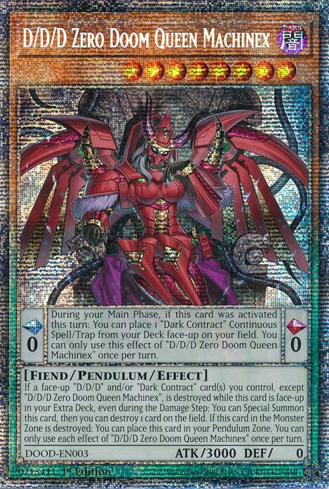 D/D/D Zero Doom Queen Machinex (Starlight Rare) [DOOD-EN003] Starlight Rare