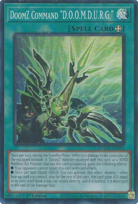 DoomZ Command "D.O.O.M.D.U.R.G." [DOOD-EN058] Super Rare