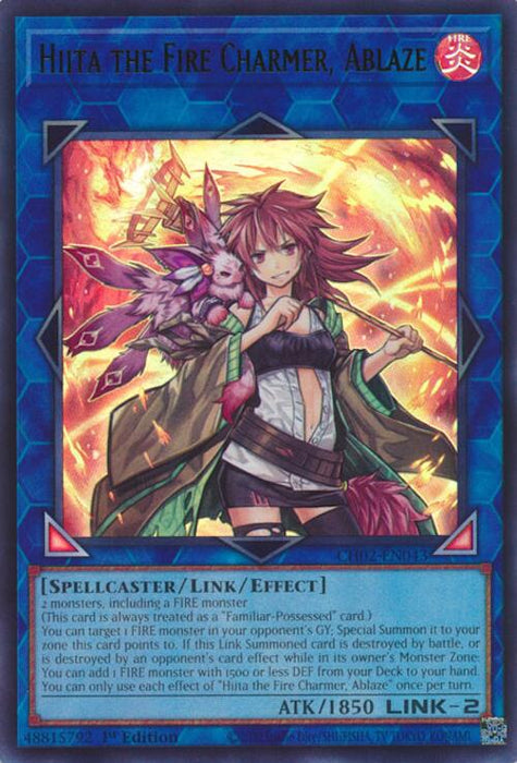 Hiita the Fire Charmer, Ablaze [CH02-EN043] Ultra Rare