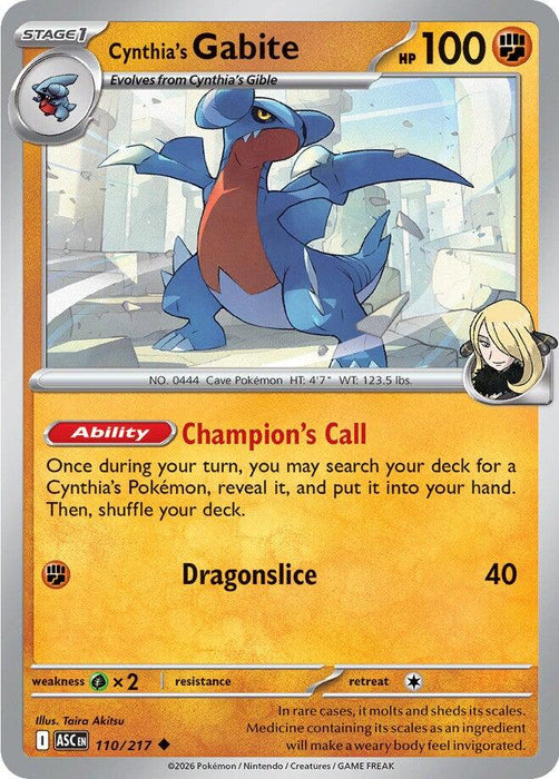 Cynthia's Gabite (110/217) [Mega Evolution: Ascended Heroes]