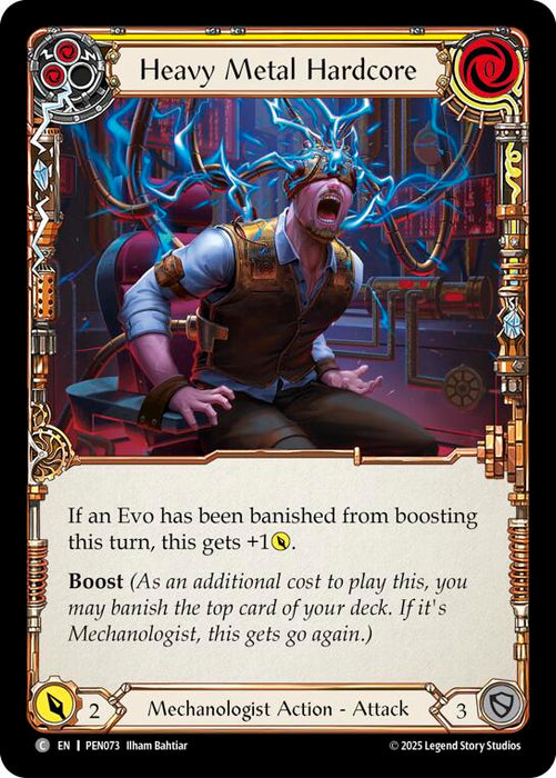 Heavy Metal Hardcore (Yellow) (Rainbow Foil) [PEN073] (Compendium of Rathe)  Rainbow Foil