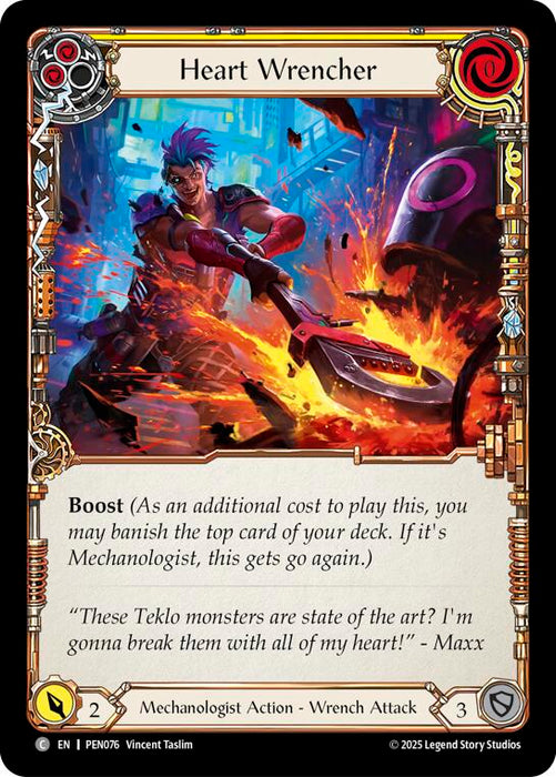 Heart Wrencher (Yellow) (Rainbow Foil) [PEN076] (Compendium of Rathe)  Rainbow Foil