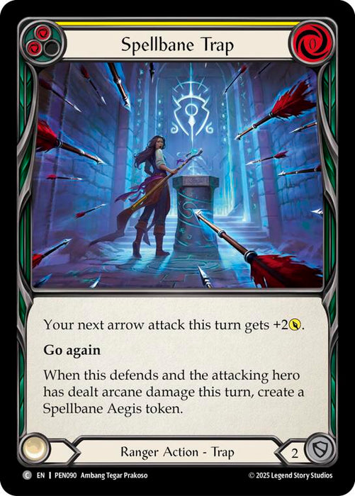 Spellbane Trap (Yellow) (Rainbow Foil) [PEN090] (Compendium of Rathe)  Rainbow Foil