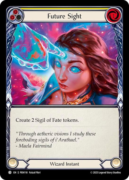 Future Sight (Yellow) (Rainbow Foil) [PEN118] (Compendium of Rathe)  Rainbow Foil