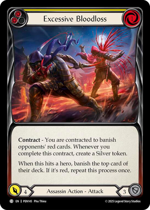 Excessive Bloodloss (Yellow) (Rainbow Foil) [PEN145] (Compendium of Rathe)  Rainbow Foil