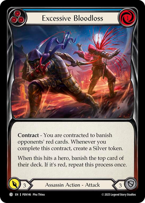 Excessive Bloodloss (Blue) (Rainbow Foil) [PEN146] (Compendium of Rathe)  Rainbow Foil