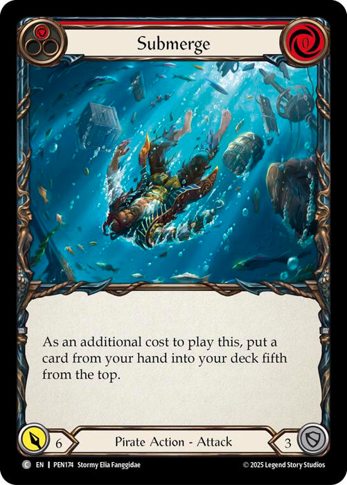 Submerge (Red) (Rainbow Foil) [PEN174] (Compendium of Rathe)  Rainbow Foil