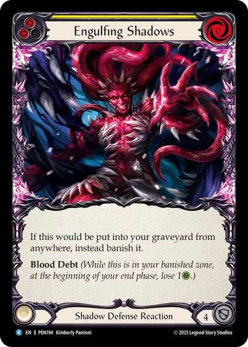 Engulfing Shadows (Yellow) (Rainbow Foil) [PEN194] (Compendium of Rathe)  Rainbow Foil