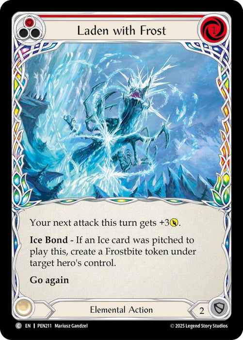 Laden With Frost (Red) (Rainbow Foil) [PEN211] (Compendium of Rathe)  Rainbow Foil