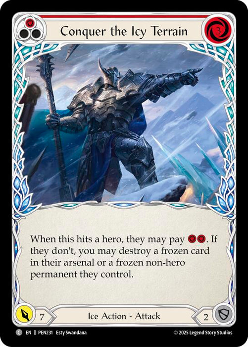 Conquer The Icy Terrain (Red) (Regular) [PEN231] (Compendium of Rathe)