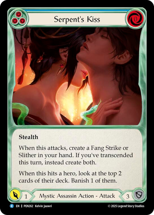 Serpents Kiss (Blue) (Rainbow Foil) [PEN262] (Compendium of Rathe)  Rainbow Foil