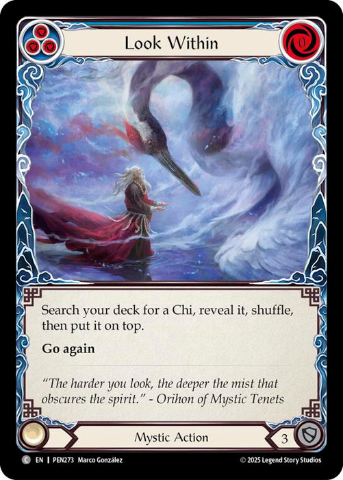Look Within (Blue) (Rainbow Foil) [PEN273] (Compendium of Rathe)  Rainbow Foil
