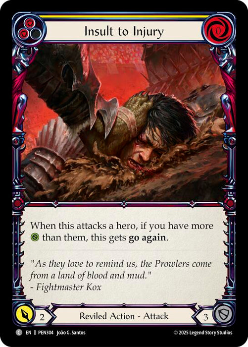 Insult To Injury (Yellow) (Regular) [PEN304] (Compendium of Rathe)