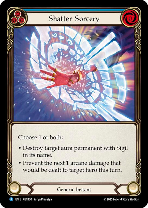Shatter Sorcery (Blue) (Rainbow Foil) [PEN330] (Compendium of Rathe)  Rainbow Foil