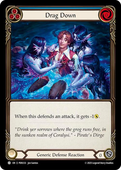 Drag Down (Blue) (Regular) [PEN333] (Compendium of Rathe)
