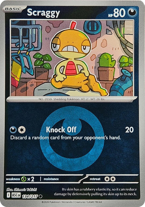Scraggy (134/217) (Energy Symbol Pattern) [Mega Evolution: Ascended Heroes]