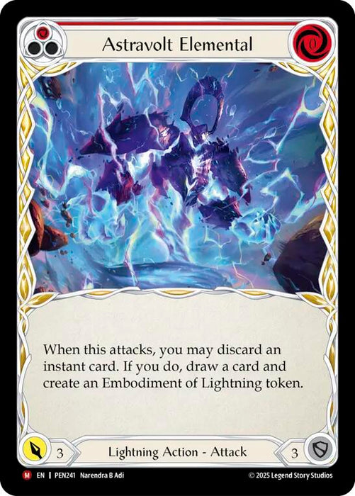 Astravolt Elemental (Red) [PEN241] (Compendium of Rathe)  Rainbow Foil