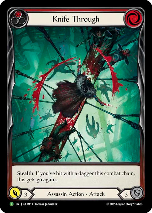 Knife Through (Red) [GEM113] (GEM Pack 4)