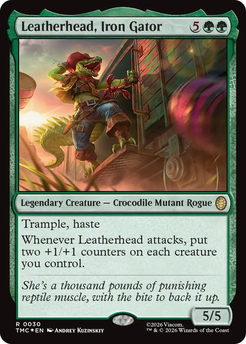 Leatherhead, Iron Gator (Surge Foil) [Teenage Mutant Ninja Turtles Commander]