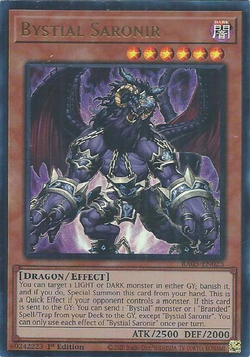 Bystial Saronir (Ultra Rare) [RA05-EN023] Ultra Rare