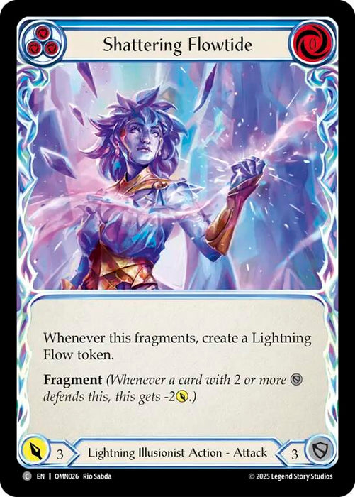 Shattering Flowtide (Blue) [OMN026] (Omens of the Third Age)  Rainbow Foil