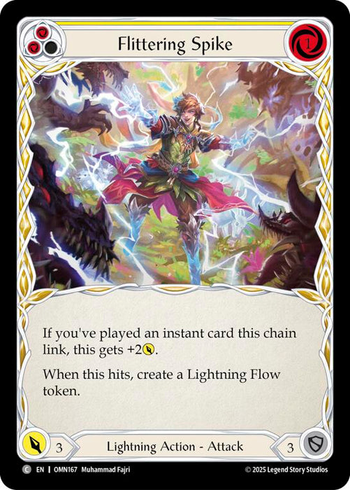 Flittering Spike (Yellow) [OMN167] (Omens of the Third Age)  Rainbow Foil