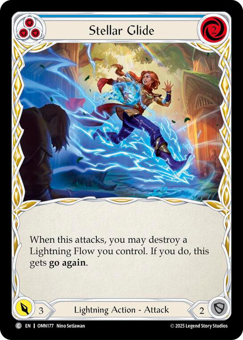 Stellar Glide (Blue) [OMN177] (Omens of the Third Age)  Rainbow Foil