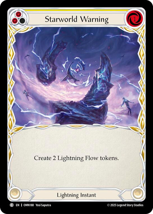 Starworld Warning (Yellow) [OMN188] (Omens of the Third Age)  Rainbow Foil