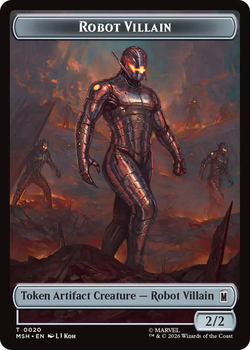 Villain // Robot Villain Double-Sided Token (009//020) [Marvel Super Heroes Tokens]
