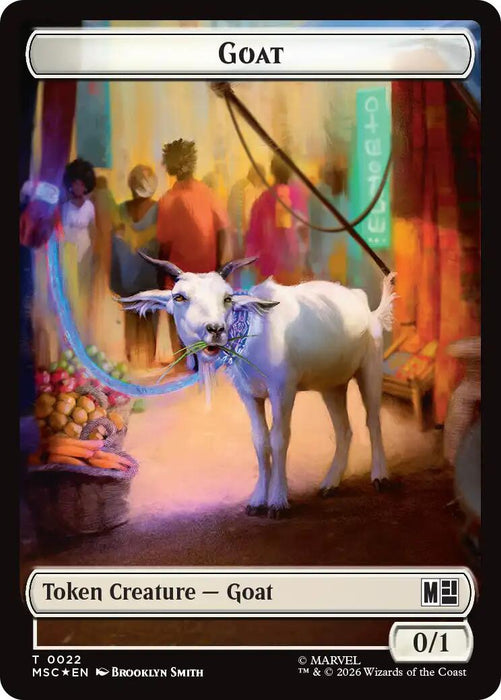 Goat // Soldier Double-Sided Token (Surge Foil) [Marvel Super Heroes Commander Tokens]