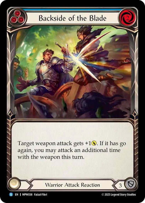 Backside of the Blade (Blue) [MPW038] (Mastery Pack Warrior)  Rainbow Foil