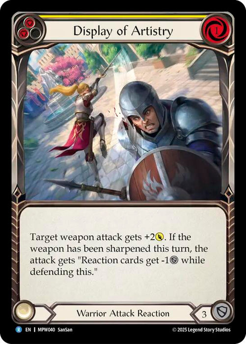 Display of Artistry (Yellow) [MPW040] (Mastery Pack Warrior)  Rainbow Foil