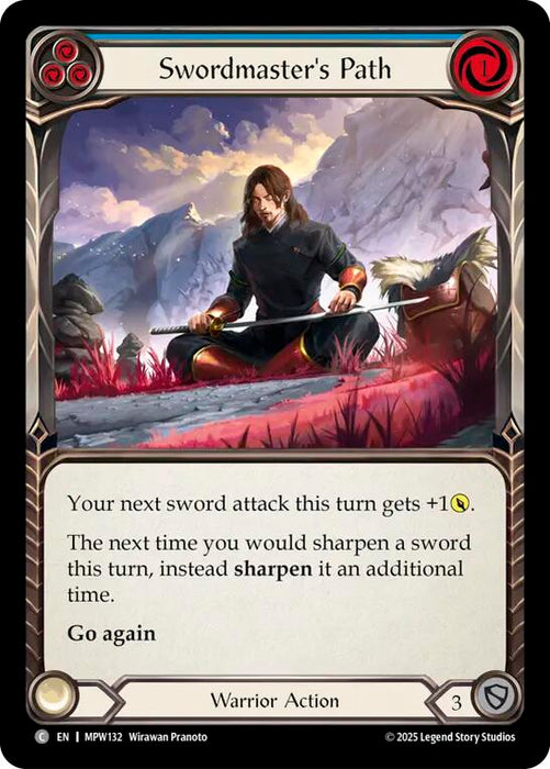 Swordmaster's Path (Blue) [MPW132] (Mastery Pack Warrior)  Rainbow Foil