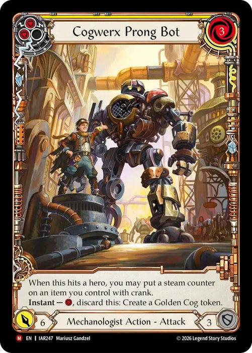 Cogwerx Prong Bot (Extended Art) [IAR247] (Usurp the Shadow Throne)  Rainbow Foil