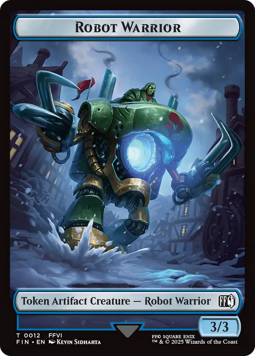 Hero (0006) // Robot Warrior (0012) Double-Sided Token [FINAL FANTASY Tokens]