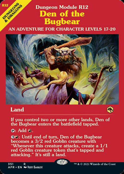 Den of the Bugbear (Dungeon Module) [Dungeons & Dragons: Adventures in the Forgotten Realms]