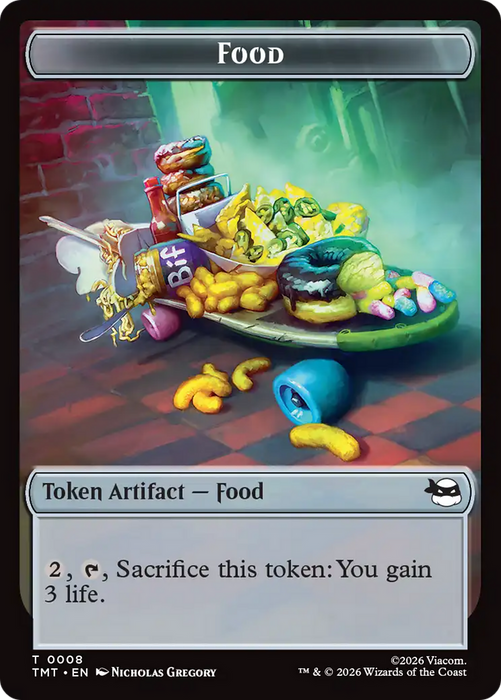 Ninja // Food Double-Sided Token [Teenage Mutant Ninja Turtles Tokens]