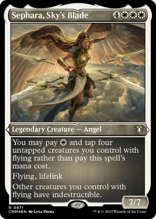 Sephara, Sky's Blade (Foil Etched) [Commander Masters]