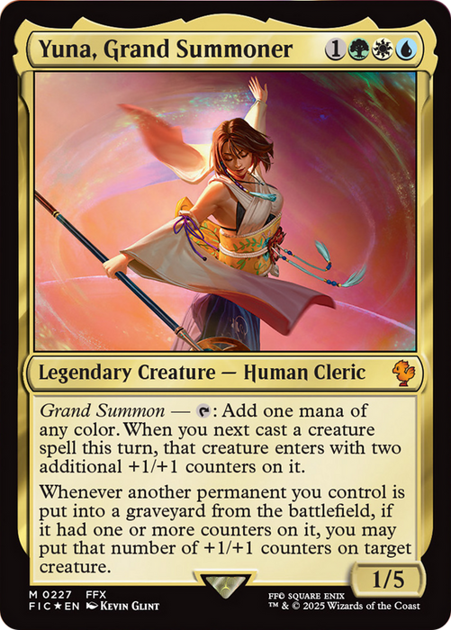 Yuna, Grand Summoner (Surge Foil) [FINAL FANTASY Commander]