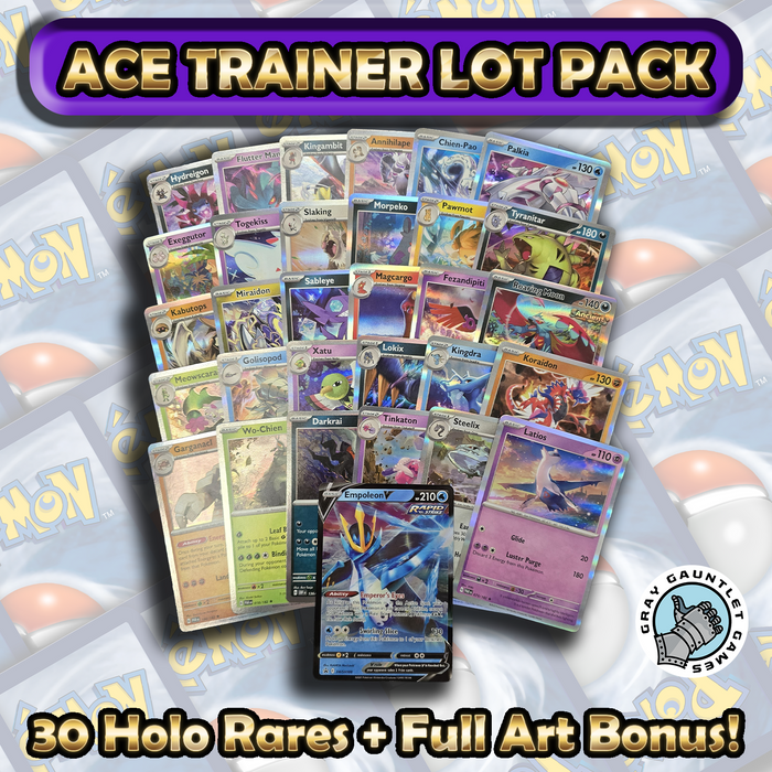ACE TRAINER Lot Pack 30 Holo Rare Pokemon Cards + BONUS GX ex V VSTAR VMAX Ultra [Pokemon 30 Card Starter Pack]
