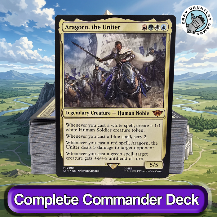 Aragorn, the Uniter COMMANDER DECK Spellslinger Charms Multicolor MTG Custom EDH