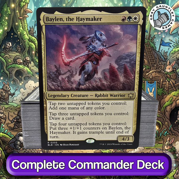 Baylen, the Haymaker COMMANDER DECK Tokens Counters Aggro MTG Custom Edh Magic