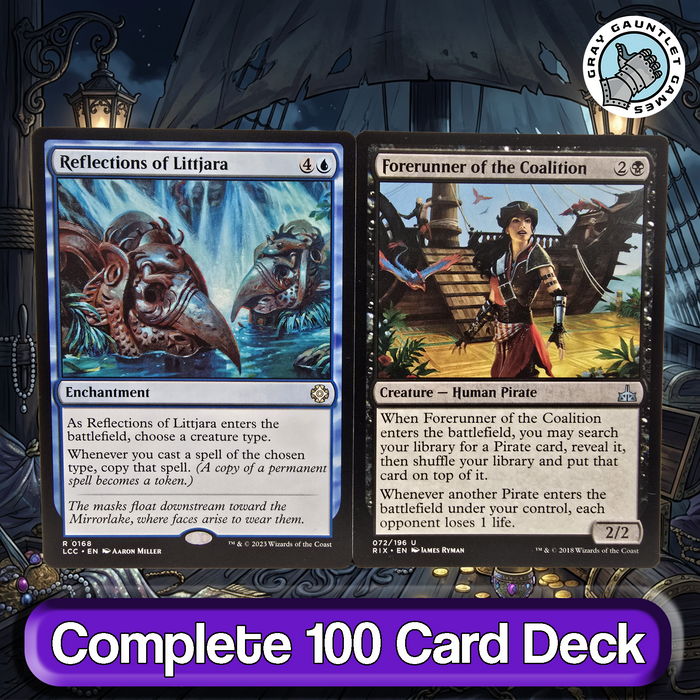 Admiral Beckett Brass COMMANDER DECK Pirate Treasure Theft MTG Custom EDH Magic