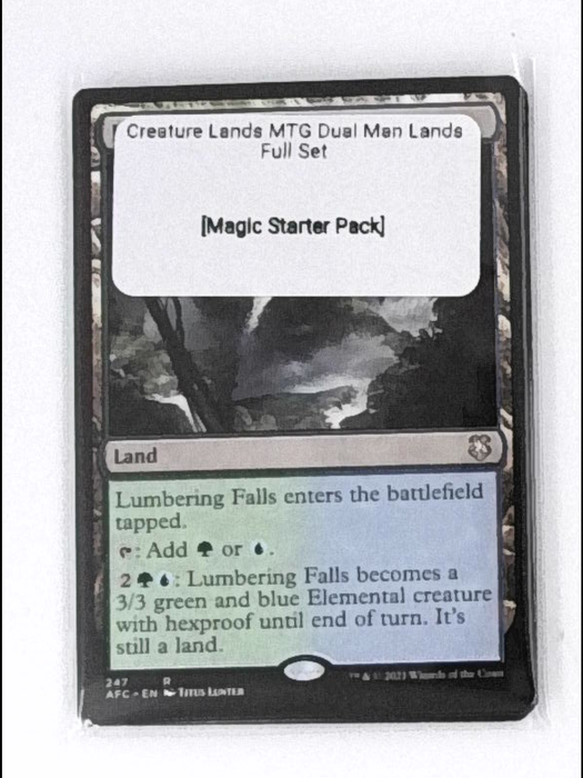 Creature Lands MTG Dual Man Lands Full Set All 10 Magic Commander EDH Mana Lot [Magic Starter Pack]